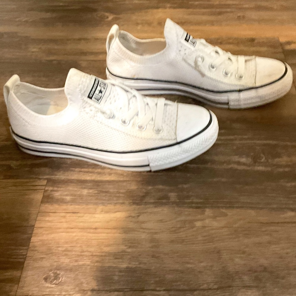 Converse All-Star white mesh slip-ons